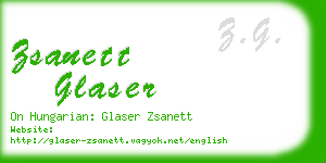 zsanett glaser business card